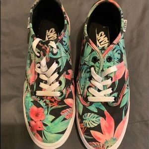 Flower print Vans 7.5